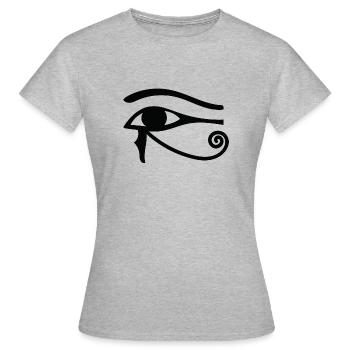 Auge des Horus - Frauen T-Shirt - Grau meliert - Vorne - AI Model Female 172 dark (172cm)