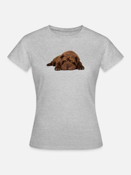 Shar-Pei - Frauen T-Shirt - Grau meliert
