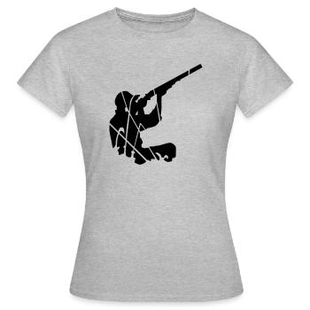 Hunter - Women's T-Shirt - heather grey - Front - AI Model Female 172 dark (172cm)