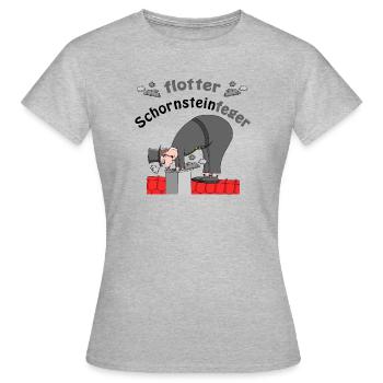 Ramoneur porte bonheur - T-shirt Femme - gris chiné - Devant - AI Model Female 172 dark (172cm)