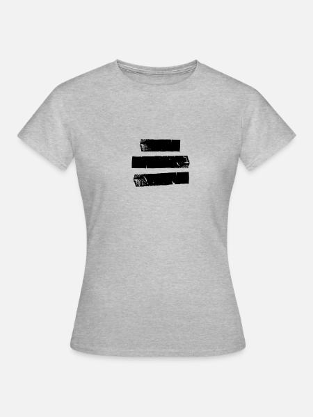 Balken - Frauen T-Shirt - Grau meliert