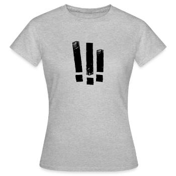 Trois !!! - T-shirt Femme - gris chiné - Devant - AI Model Female 172 dark (172cm)