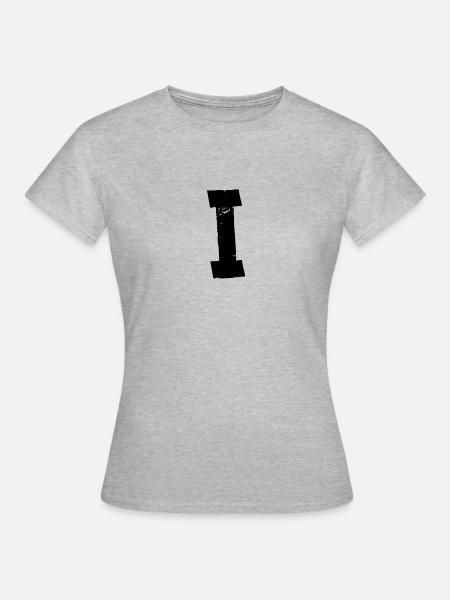 I - 1 - Tape - Frauen T-Shirt - Grau meliert