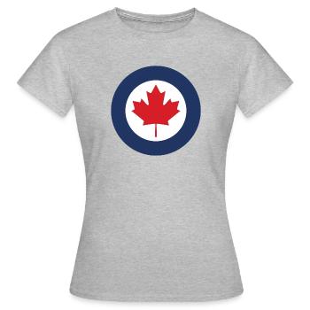 Version standard de la cocarde aéronautique canadienne - T-shirt Femme - gris chiné - Devant - AI Model Female 172 dark (172cm)