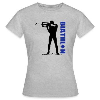 Biathlon - T-shirt Femme - gris chiné - Devant - AI Model Female 172 dark (172cm)