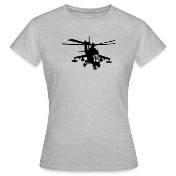 Helicopter Mi-24 - Women's T-Shirt - heather grey - Front - AI Model Female 172 dark (172cm)