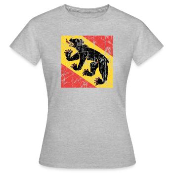 drapeau Berne Fahne Flagge drapeau bandera - T-shirt Femme - gris chiné - Devant - AI Model Female 172 dark (172cm)