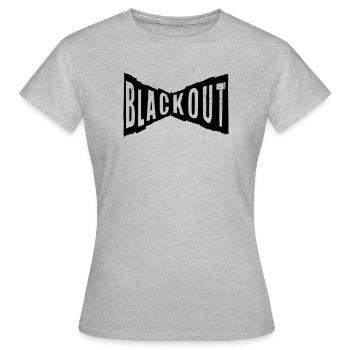 blackout black hard rock n roll guitar - Women's T-Shirt - heather grey - Front - AI Model Female 172 dark (172cm)