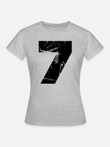 7 - Frauen T-Shirt - Grau meliert