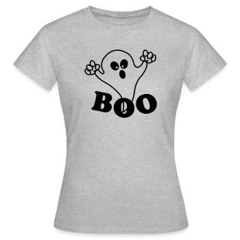 Spuk Boo - Frauen T-Shirt - Grau meliert - Vorne - AI Model Female 172 dark (172cm)