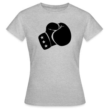 Boxe gant de boxe - T-shirt Femme - gris chiné - Devant - AI Model Female 172 dark (172cm)
