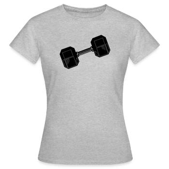 Haltère - T-shirt Femme - gris chiné - Devant - AI Model Female 172 dark (172cm)