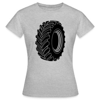 Transport lourd de pneus de voiture - T-shirt Femme - gris chiné - Devant - AI Model Female 172 dark (172cm)
