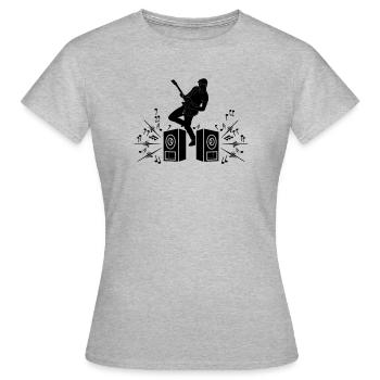 Guitar player with electric guitar - Women's T-Shirt - heather grey - Front - AI Model Female 172 dark (172cm)