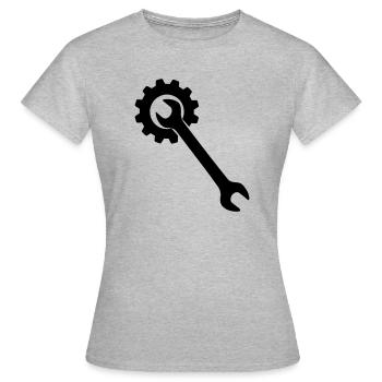 Outil de clé - T-shirt Femme - gris chiné - Devant - AI Model Female 172 dark (172cm)