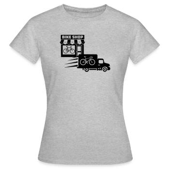 Magasin de vélos avec service de livraison - T-shirt Femme - gris chiné - Devant - AI Model Female 172 dark (172cm)