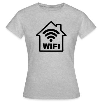 Maison avec wifi - T-shirt Femme - gris chiné - Devant - AI Model Female 172 dark (172cm)