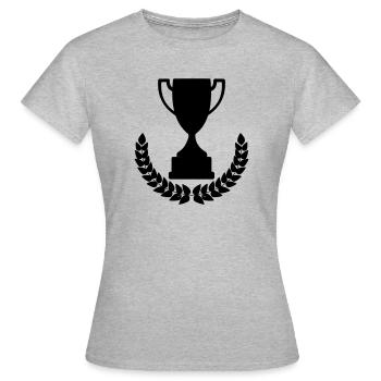 Couronne de laurier de la coupe de sport Cup - T-shirt Femme - gris chiné - Devant - AI Model Female 172 dark (172cm)