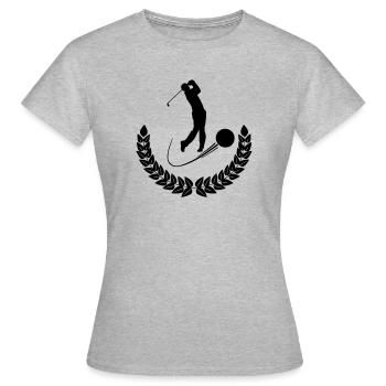 Couronne de laurier de golf - T-shirt Femme - gris chiné - Devant - AI Model Female 172 dark (172cm)
