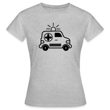 Krankenwagen Krankenhauswagen - Frauen T-Shirt - Grau meliert - Vorne - AI Model Female 172 dark (172cm)