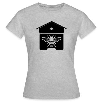 Maison d’abeilles ou nid d’abeilles - T-shirt Femme - gris chiné - Devant - AI Model Female 172 dark (172cm)