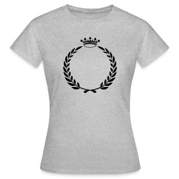 Lorbeerkranz mit Krone - Frauen T-Shirt - Grau meliert - Vorne - AI Model Female 172 dark (172cm)