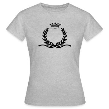 Couronne de laurier avec longue couronne d’éperons - T-shirt Femme - gris chiné - Devant - AI Model Female 172 dark (172cm)