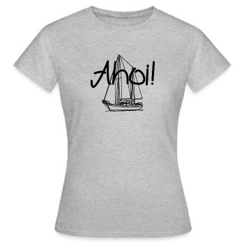 ahoi voilier - T-shirt Femme - gris chiné - Devant - AI Model Female 172 dark (172cm)