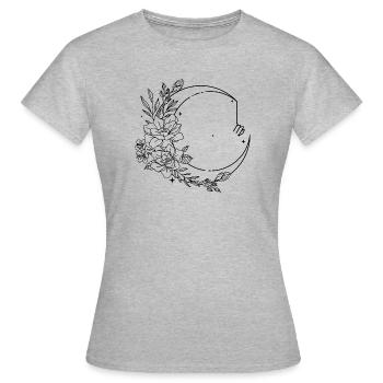 Veuillez télécharger l’image du design - T-shirt Femme - gris chiné - Devant - AI Model Female 172 dark (172cm)