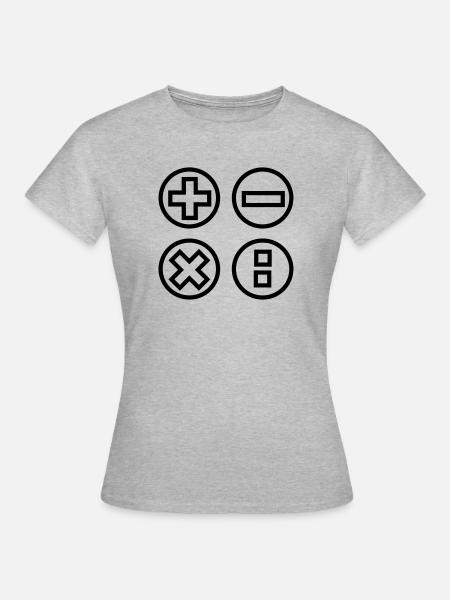 Logo mit vier Emblemen berechnen Schattenbild - Frauen T-Shirt - Grau meliert