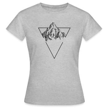 Mountain sketch - Women's T-Shirt - heather grey - Front - AI Model Female 172 dark (172cm)
