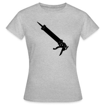 Pulvérisateur de calfeutrage pour kitter - T-shirt Femme - gris chiné - Devant - AI Model Female 172 dark (172cm)