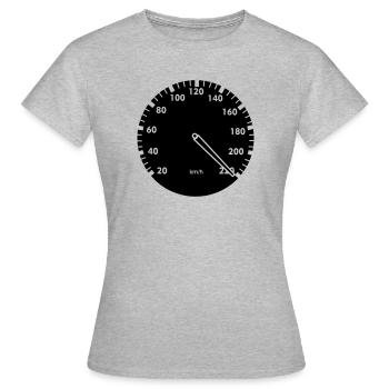 Tacho Auto - Frauen T-Shirt - Grau meliert - Vorne - AI Model Female 172 dark (172cm)