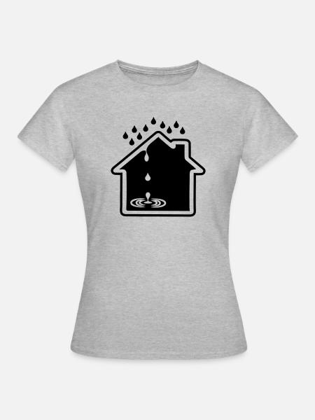 Hausleckage - Frauen T-Shirt - Grau meliert