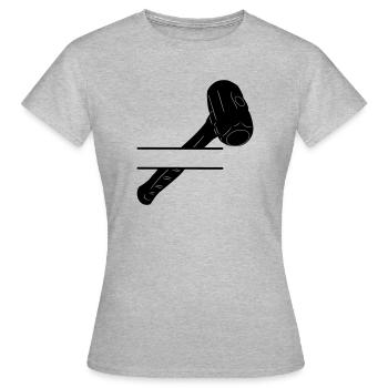 Monogramme marteau pour démolition - T-shirt Femme - gris chiné - Devant - AI Model Female 172 dark (172cm)