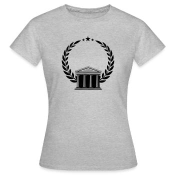 Cour en couronnes de laurier petits astérisques - T-shirt Femme - gris chiné - Devant - AI Model Female 172 dark (172cm)