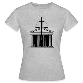 Échelle d’épée de cour - T-shirt Femme - gris chiné - Devant - AI Model Female 172 dark (172cm)