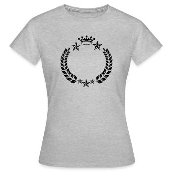Couronne de laurier de la couronne d’étoiles - T-shirt Femme - gris chiné - Devant - AI Model Female 172 dark (172cm)