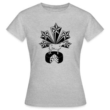 Fromage de chèvre 5 étoiles - T-shirt Femme - gris chiné - Devant - AI Model Female 172 dark (172cm)