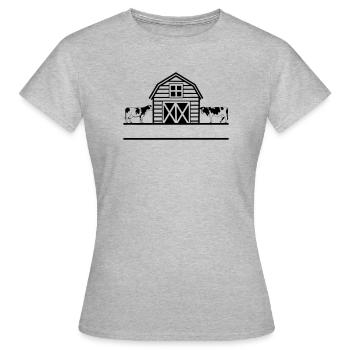 Farm cows monogram - Women's T-Shirt - heather grey - Front - AI Model Female 172 dark (172cm)