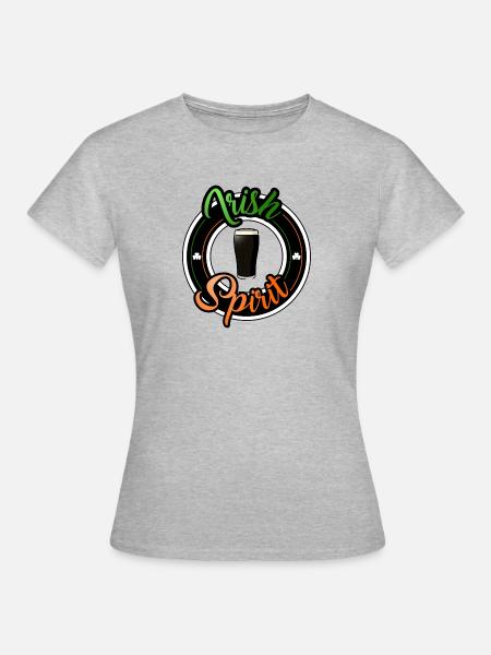 Irischer Geist - Frauen T-Shirt - Grau meliert