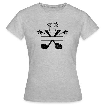 Slotted spoon and soup spoon 4 stars - Women's T-Shirt - heather grey - Front - AI Model Female 172 dark (172cm)