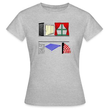 Protection solaire 00 - T-shirt Femme - gris chiné - Devant - AI Model Female 172 dark (172cm)