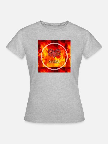 Widder - Frauen T-Shirt - Grau meliert