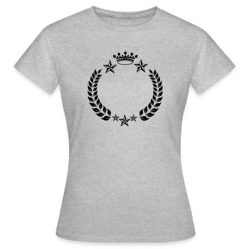Couronne d’étoile couronne de laurier - T-shirt Femme - gris chiné - Devant - AI Model Female 172 dark (172cm)