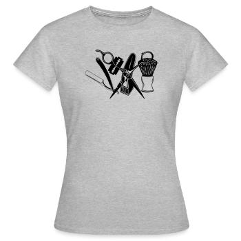 Shaving tools - Women's T-Shirt - heather grey - Front - AI Model Female 172 dark (172cm)