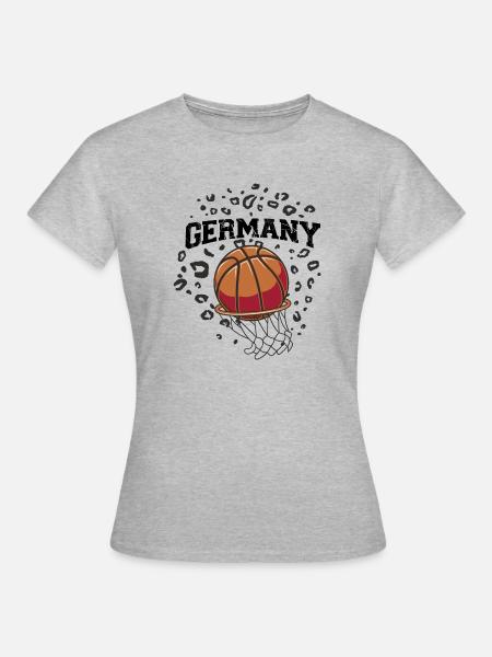 Deutschland Basketball Hobby - Frauen T-Shirt - Grau meliert