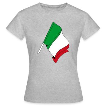 Flagge von Italien - Frauen T-Shirt - Grau meliert - Vorne - AI Model Female 172 dark (172cm)
