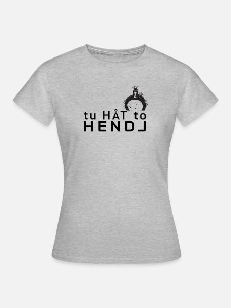 Hendl black2 - Frauen T-Shirt - Grau meliert