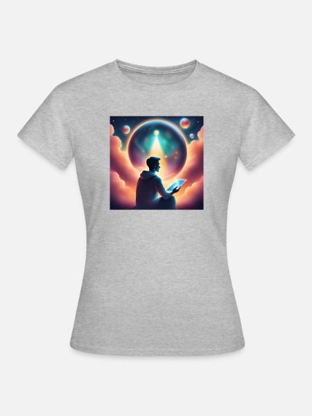 Die zukünftige Meditation vorhersagen - Frauen T-Shirt - Grau meliert